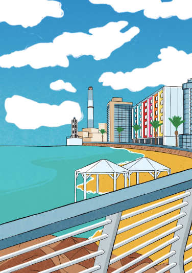 "Beach" Print by Braceface Design