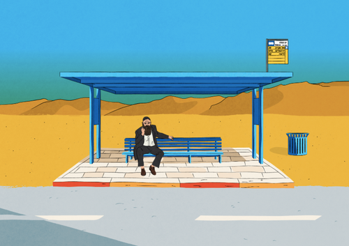 "Bus Stop" Print by Braceface Design