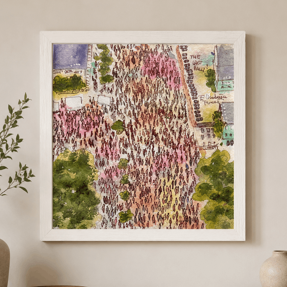Israel rally artwork painted