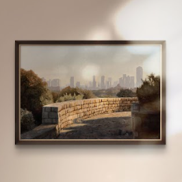 Ancient Jaffa Modern Tel Aviv skyline art Israel Jewish print home print framed