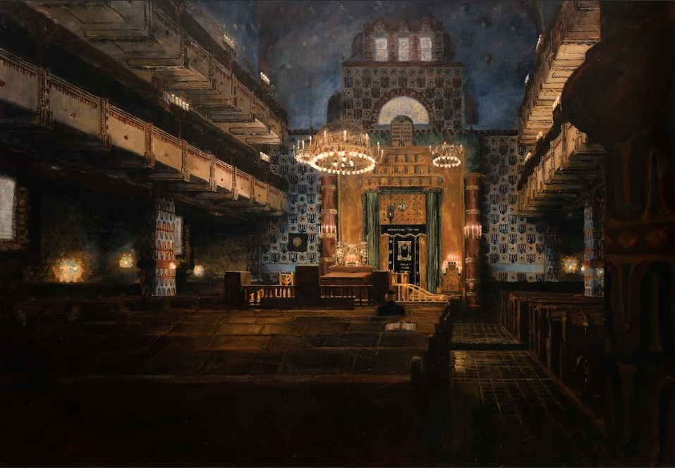 "Kazinczy Synagogue Interior" Print by Avraham Vofsi