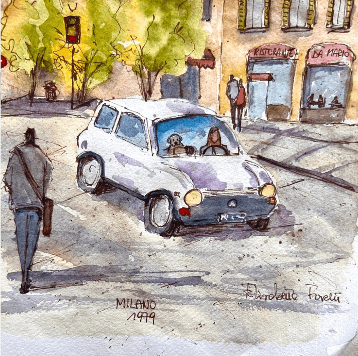 Milan in the 80s painting