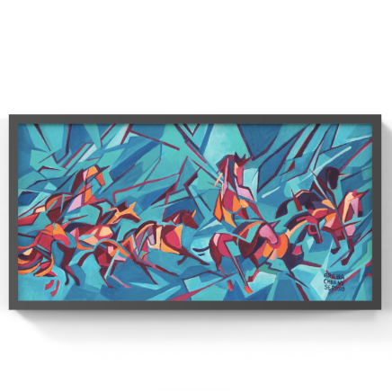 Colorful Geometric Abstract Unicorns