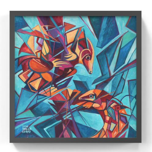 Geometric Colorful Abstract Pangolins