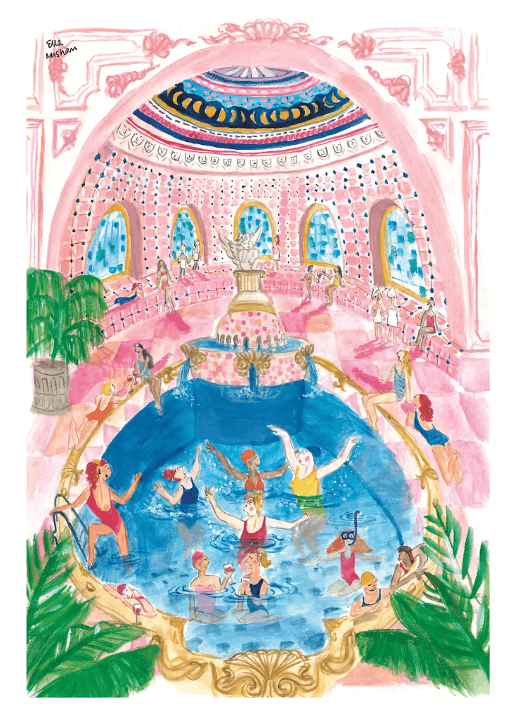 "Bathhouse" Print by Ella Mishan