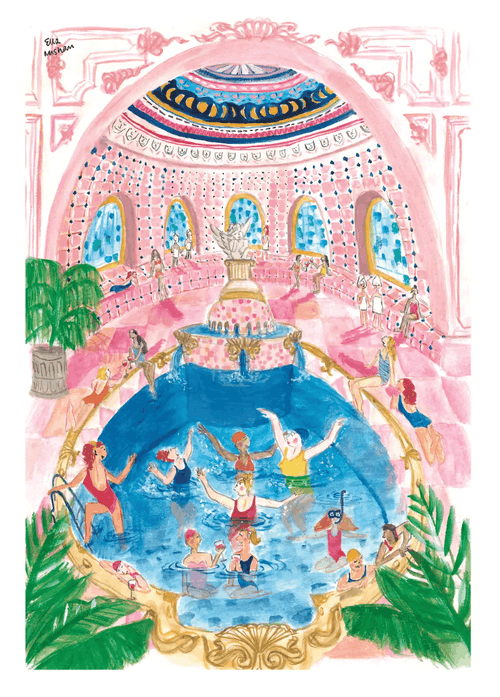 "Bathhouse" Print by Ella Mishan