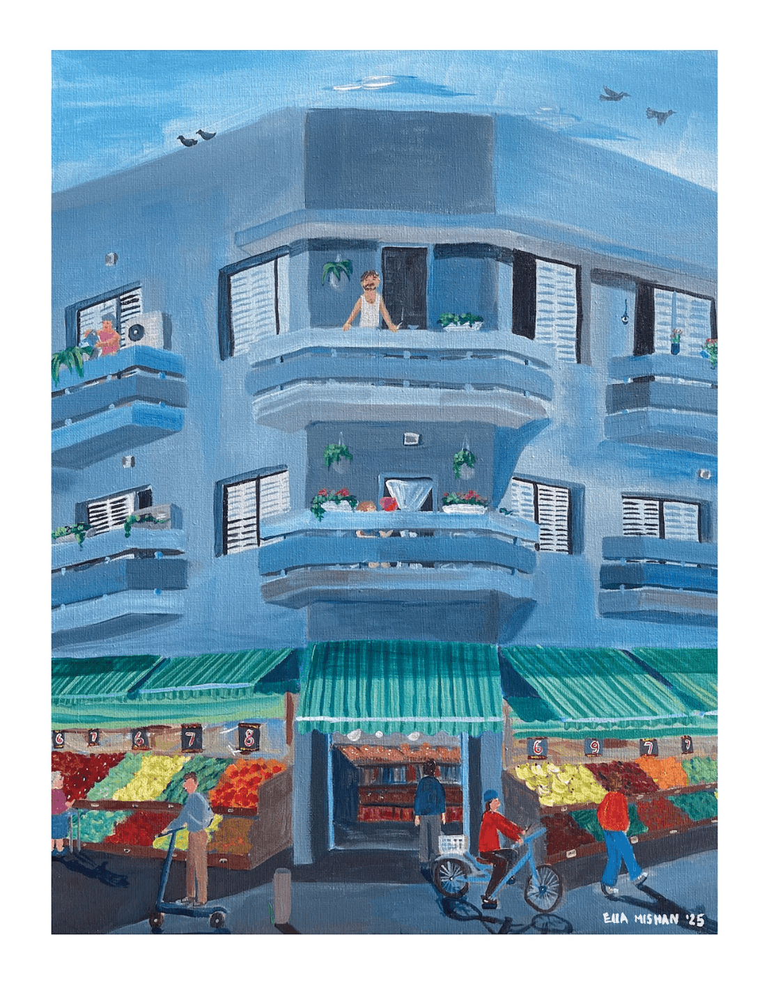 "Friday Morning in Florentine" Print by Ella Mishan