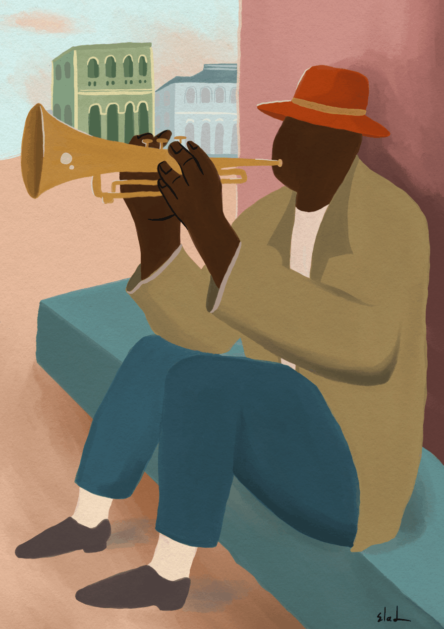 "The Trumpeter" Print by Elad Mualem