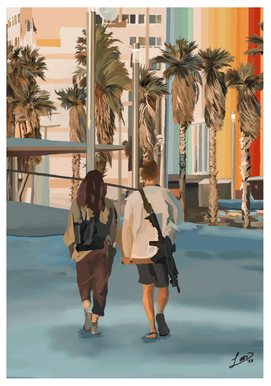 "Wartime Date " Print by Libby Baruch