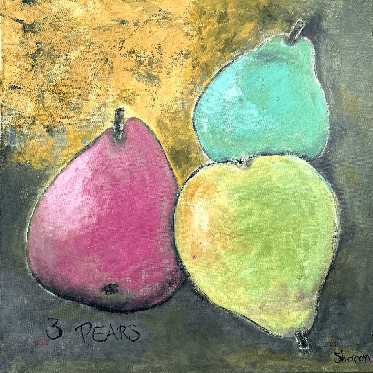 "3 Pears" Print by Sharon Agassi