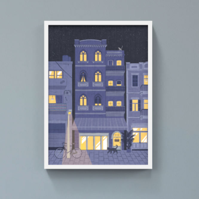 "Night" Print by Braceface Design