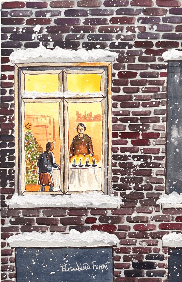 watercolor hannukah soviet union