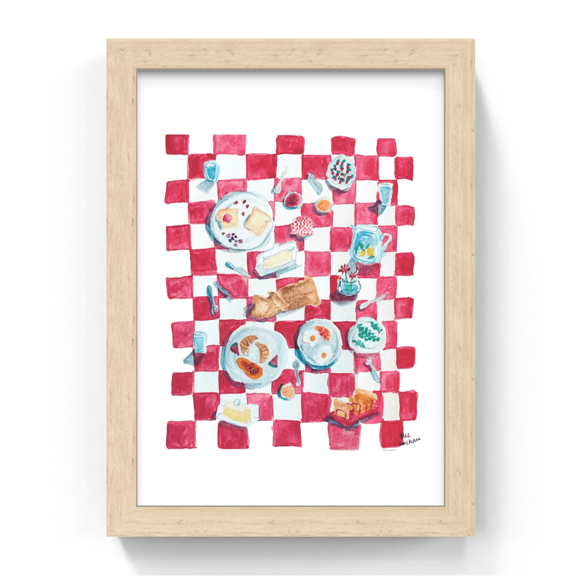 picnic art framed
